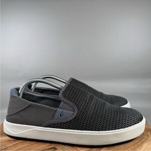 OluKai Black Mesh Slip-On Loafer